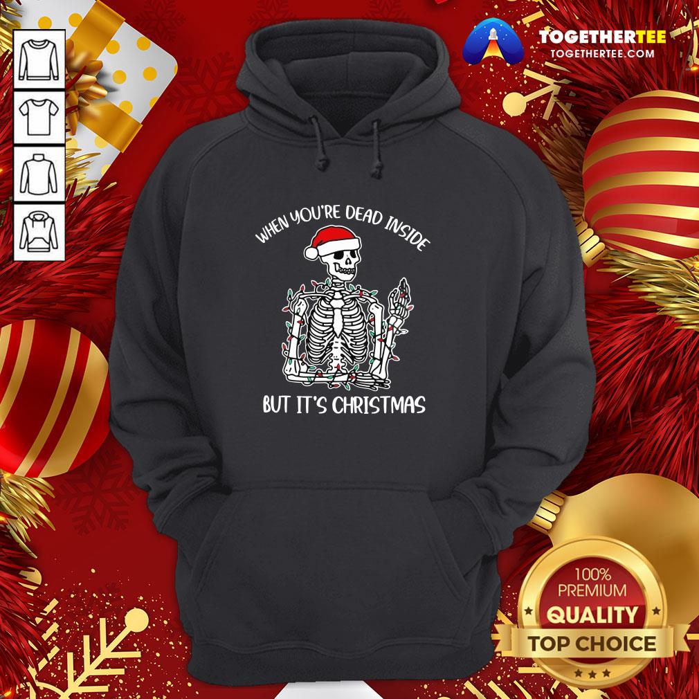 Cute Santa Skeleton When You’re Dead Inside But It’s Christmas Shirt