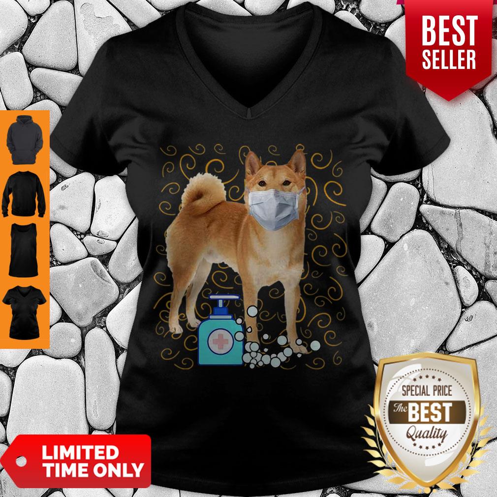 Cute Shiba Inu Mask Wash Your Hand Survived Coronavirus Shirt
