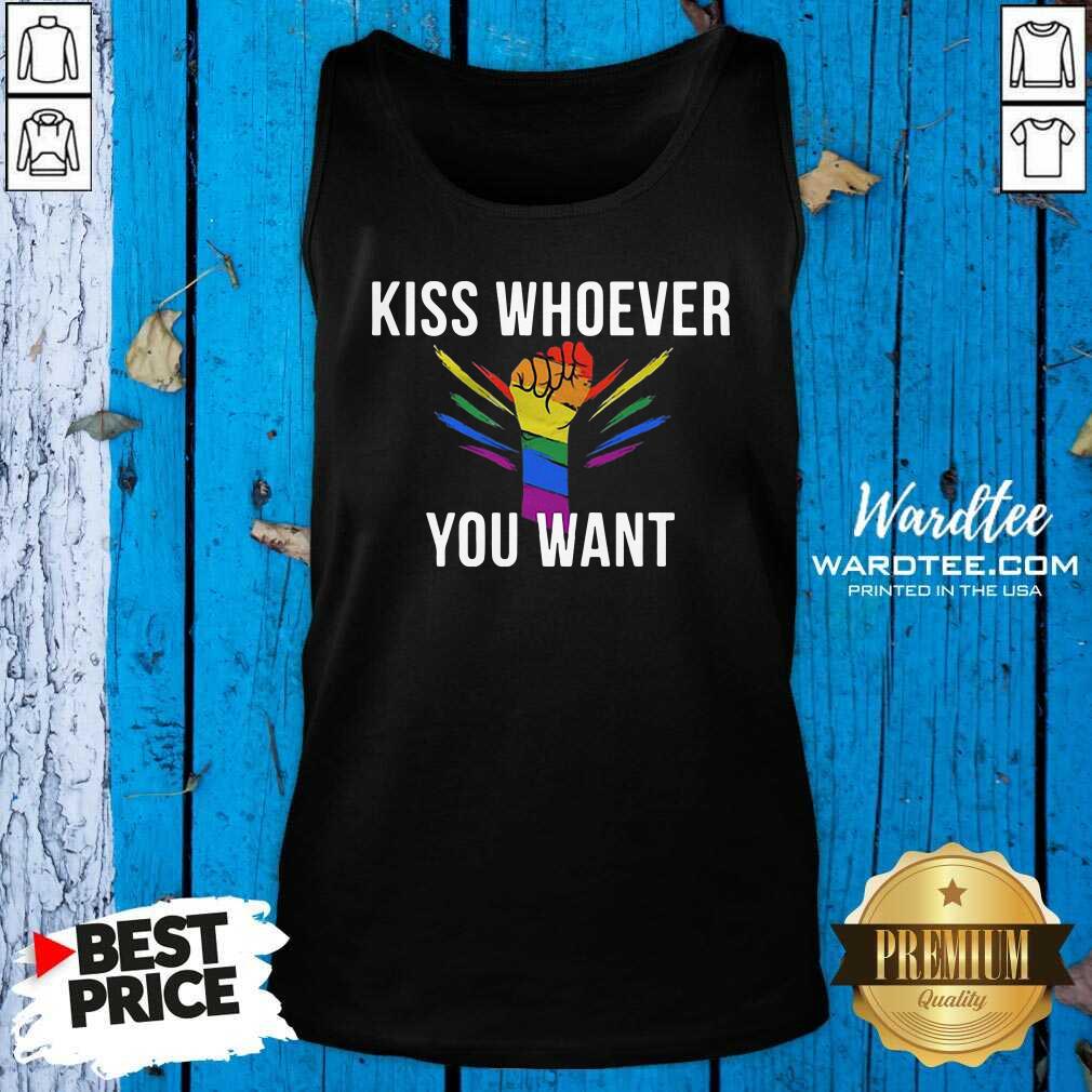 Cute Strong Hand LGBT Kiss Whoever You Want Shirt