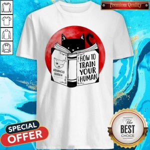 Black Cat Advanced Edition How To Train Your Human Moon Shirt