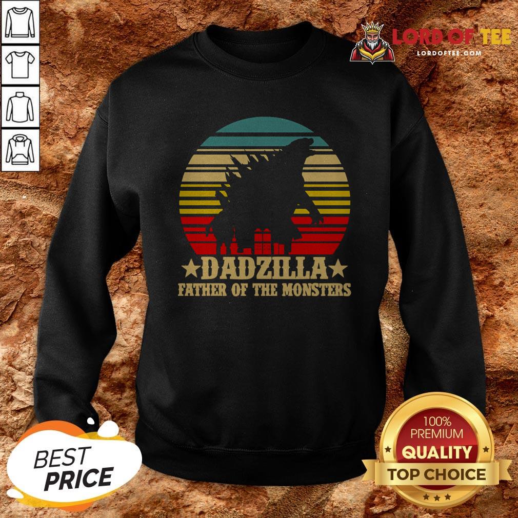 Dadzilla Father Of The Monsters Vintage Retro Shirt