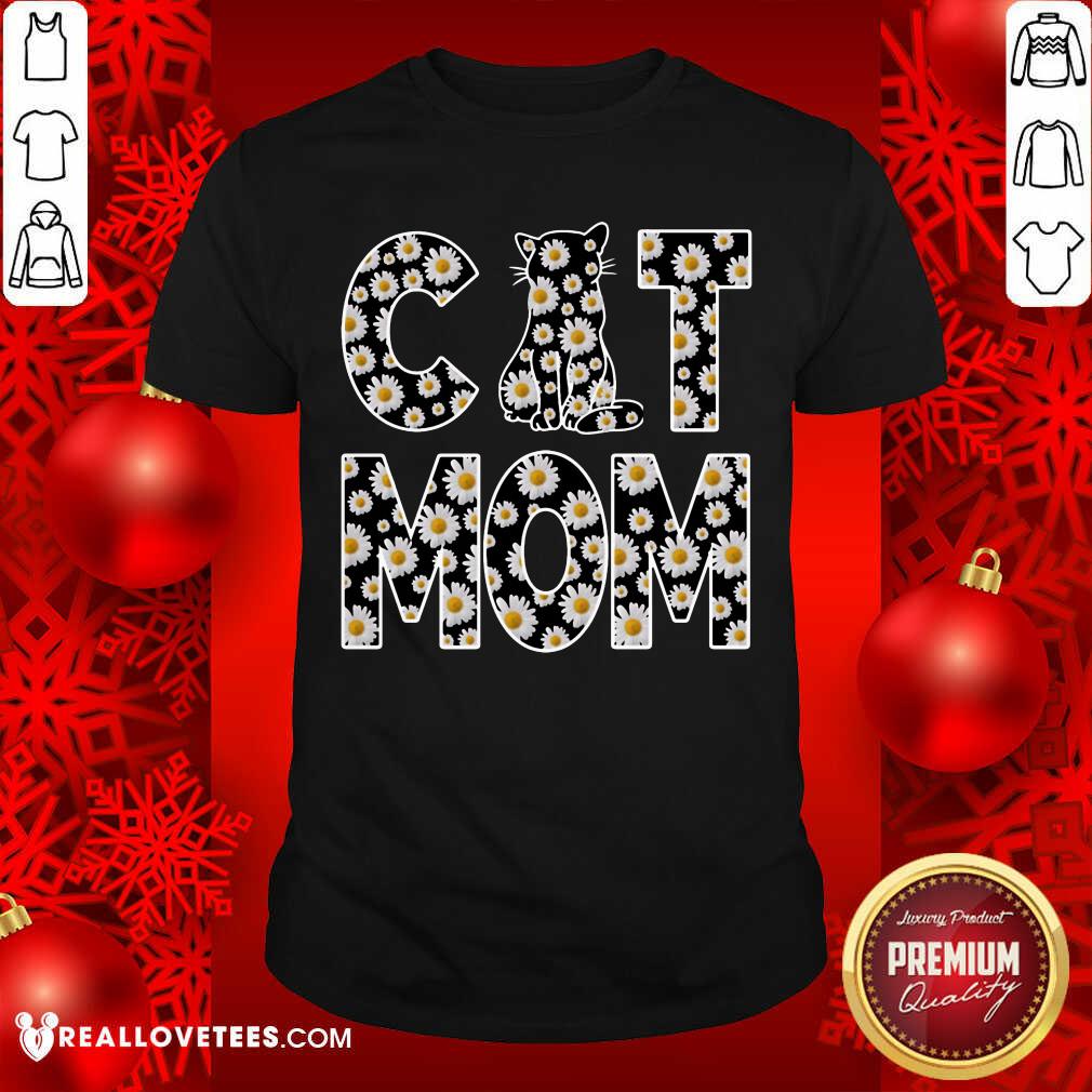 Daisy Flowers Cat Mom Shirt