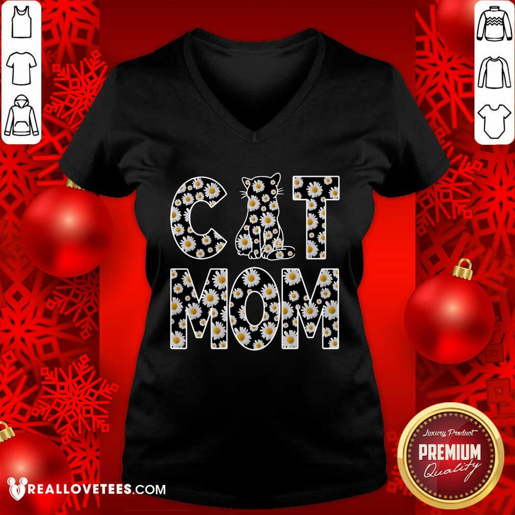 Daisy Flowers Cat Mom Shirt