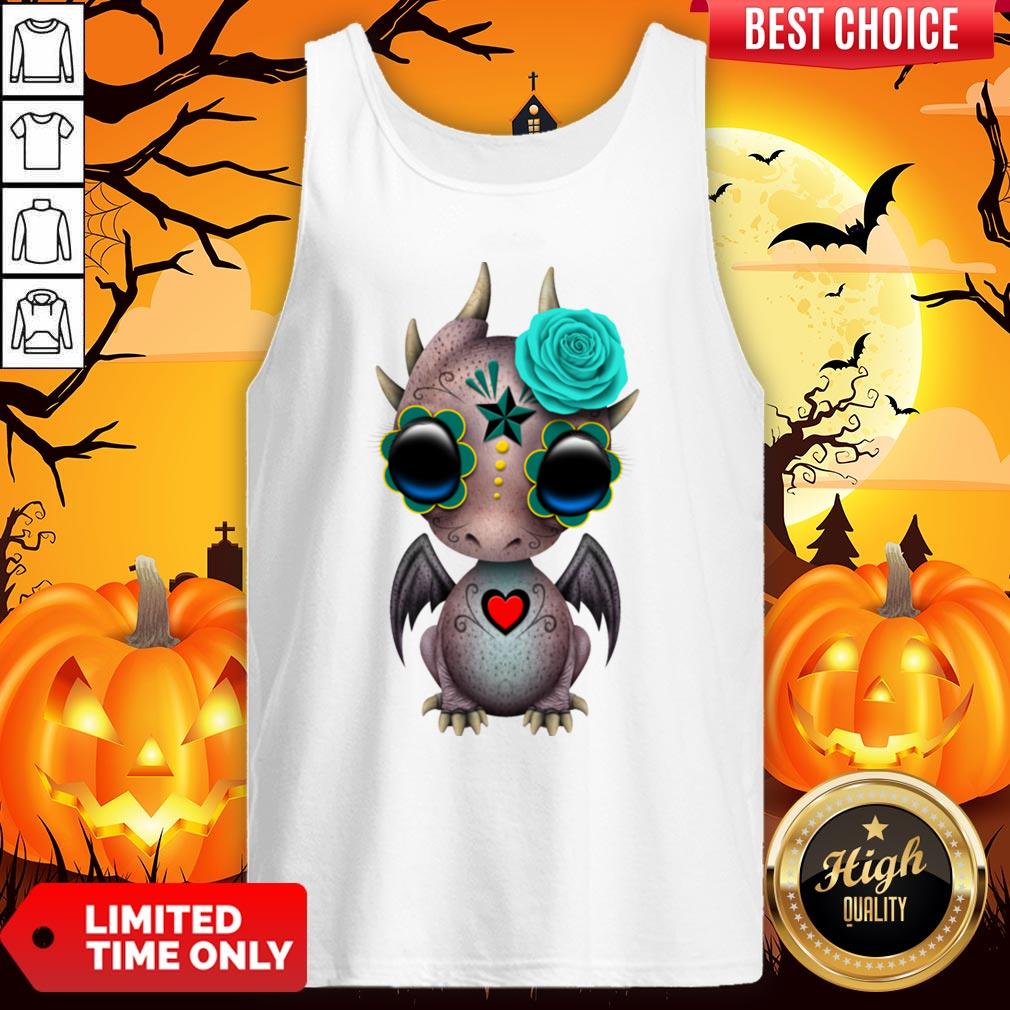 Day Of The Dead Sugar Skull Baby Dragon Halloween Shirt