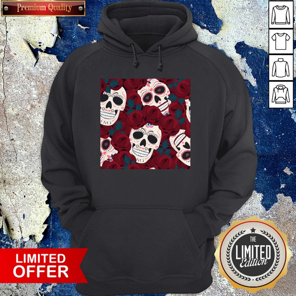 Day Of The Dead Sugar Skulls Roses Dia De Los Muertos Halloween Shirt
