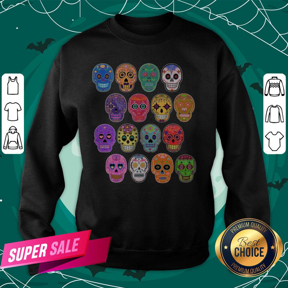 Dia De Los Muertos Day Dead Sugar Skull Colorful Shirt