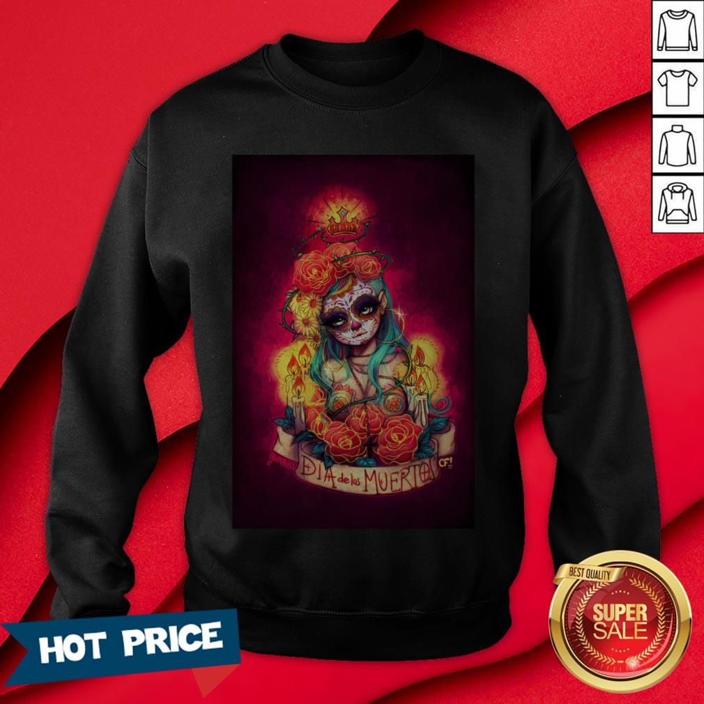 Día De Los Muertos Day Of Dead Sugar Skull Girl Shirt