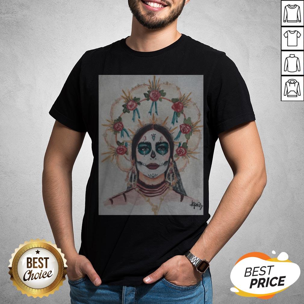 Dia De Los Muertos Day Of The Dead Sugar Skull Premium Scoop Shirt