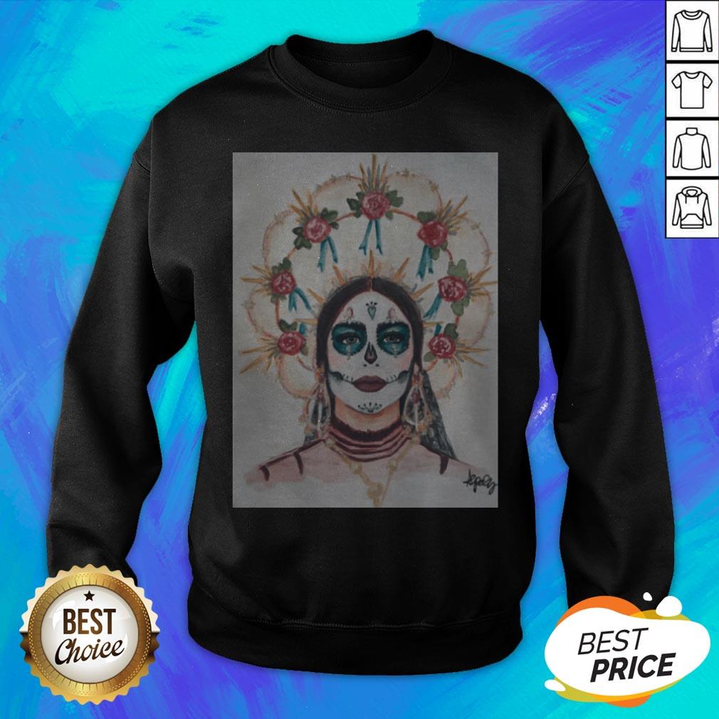 Dia De Los Muertos Day Of The Dead Sugar Skull Premium Scoop Shirt