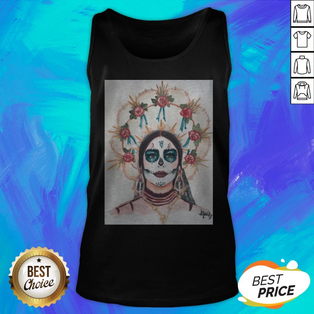 Dia De Los Muertos Day Of The Dead Sugar Skull Premium Scoop Shirt