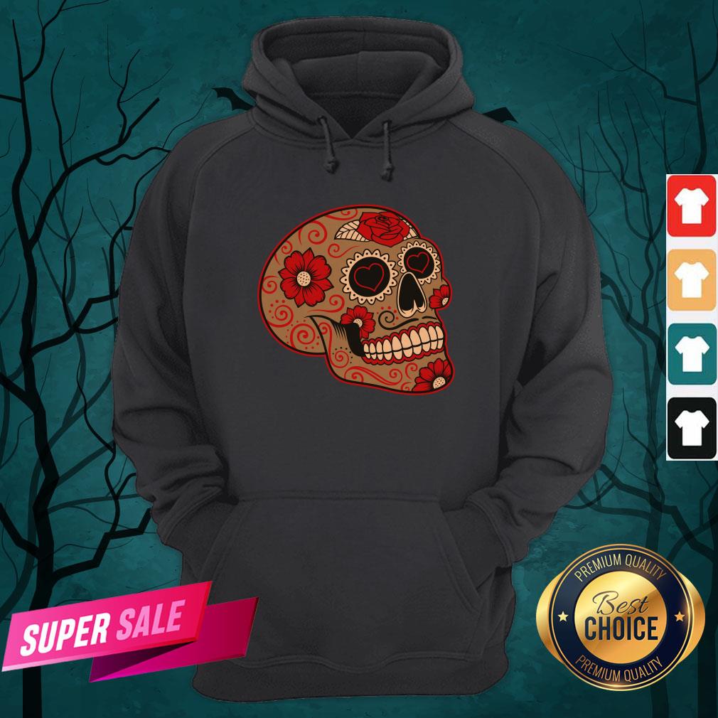 Dia De Los Muertos Sugar Skull In Mexican Shirt