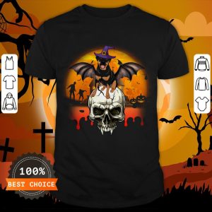 Skull With Rottweiler Halloween Awesome Dog Halloween Skull With Rottweiler Halloween T-Shirt
