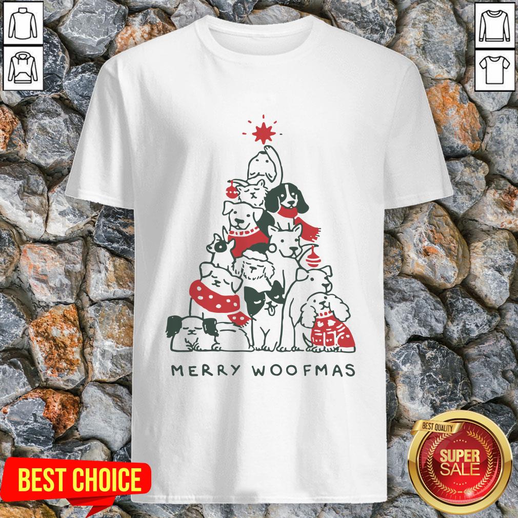 Dogs Tree Merry Woofmas Shirt