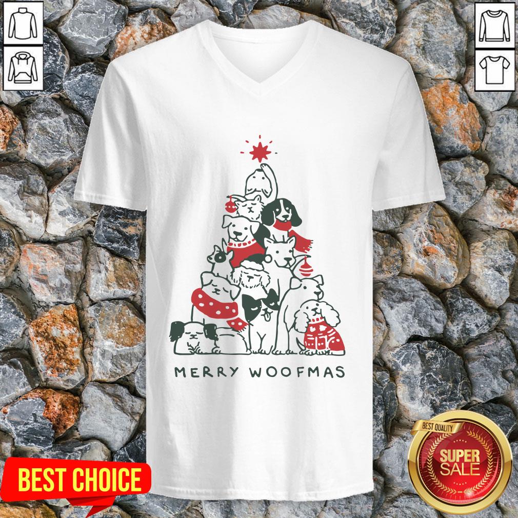 Dogs Tree Merry Woofmas Shirt