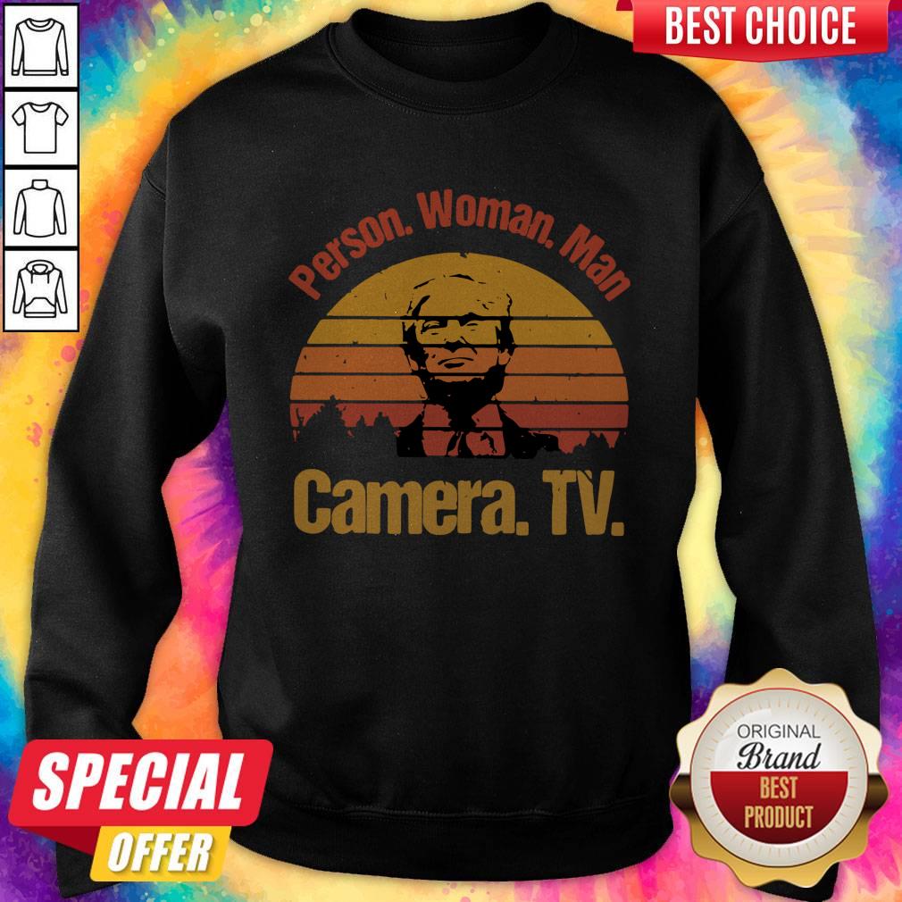 Donald Trump Person Woman Man Camera Tv Vintage Shirt