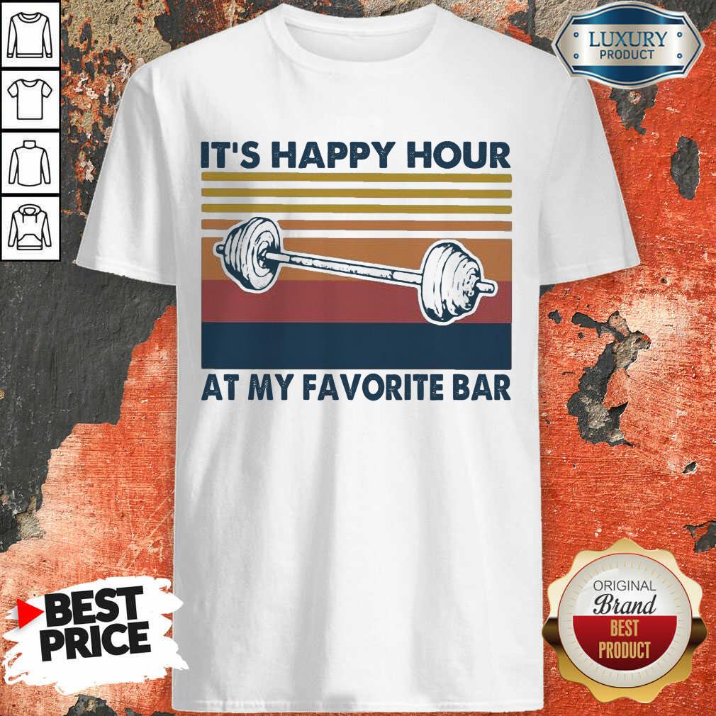 Embarrassed Its Happy 1 Hour At My Favorite Bar Vintage Retro Shirt