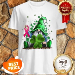Nice Gnome Shamrock Breast Cancer Awareness Irish St. Patrick’s Day Shirt