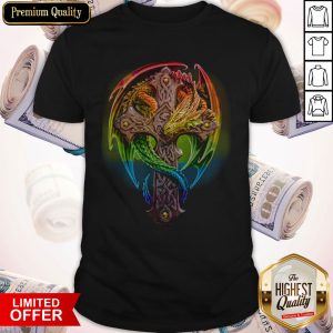 Premium Cross Dragon LGBT Color Shirt
