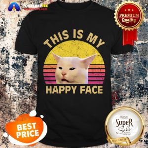 Official This Is My Happy Face Smudge Cat Shirt