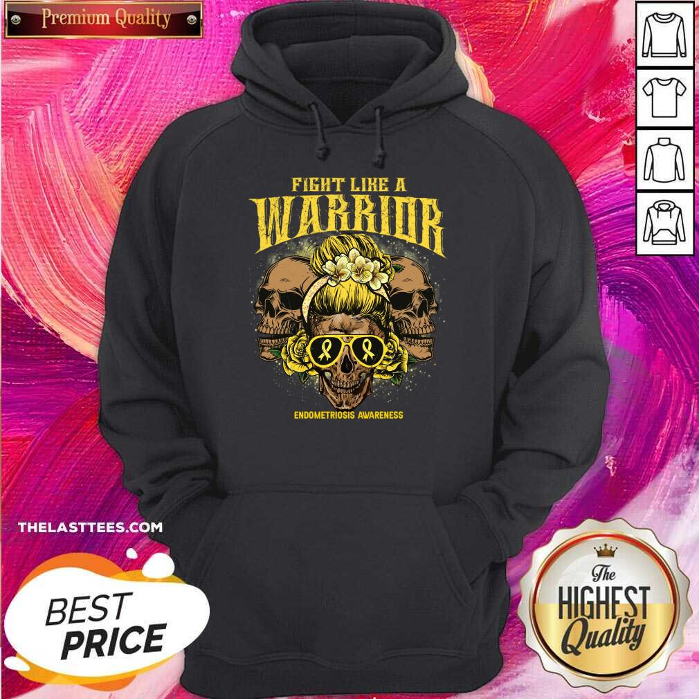 Fight Like A Warrior Endometriosis Awareness Skull Shirt