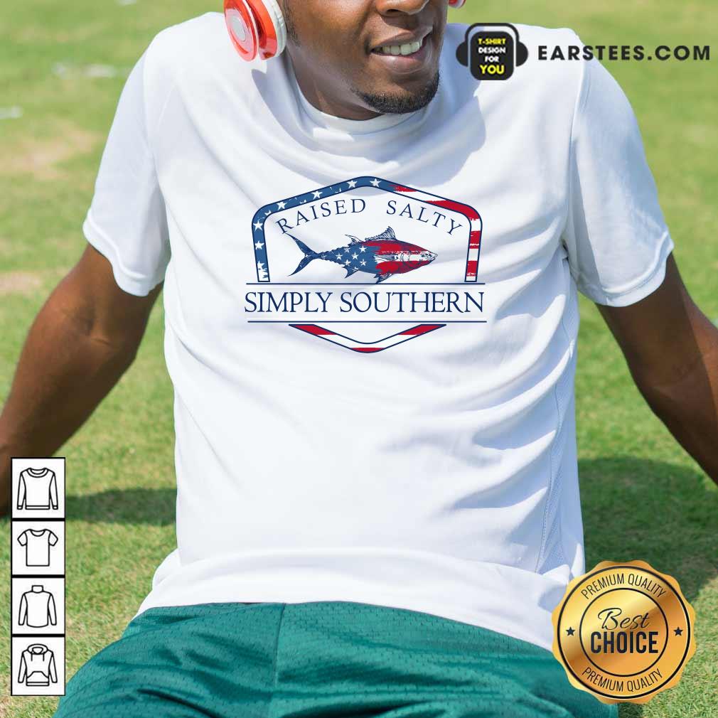 Fish Raised Salty Simply Southern Flag Shirt