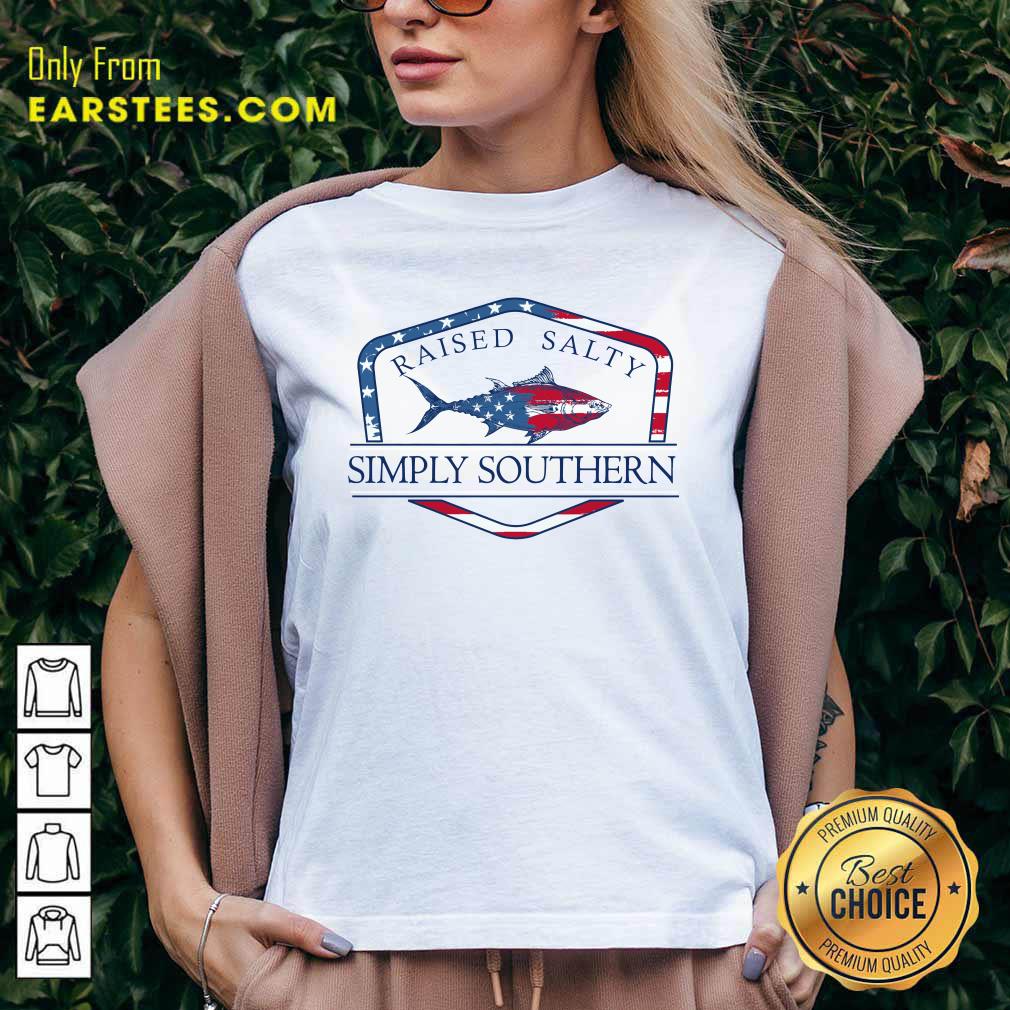Fish Raised Salty Simply Southern Flag Shirt