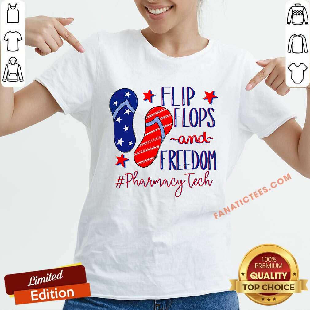 Flip Flops And Freedom Pharmacy Tech American Flag Shirt