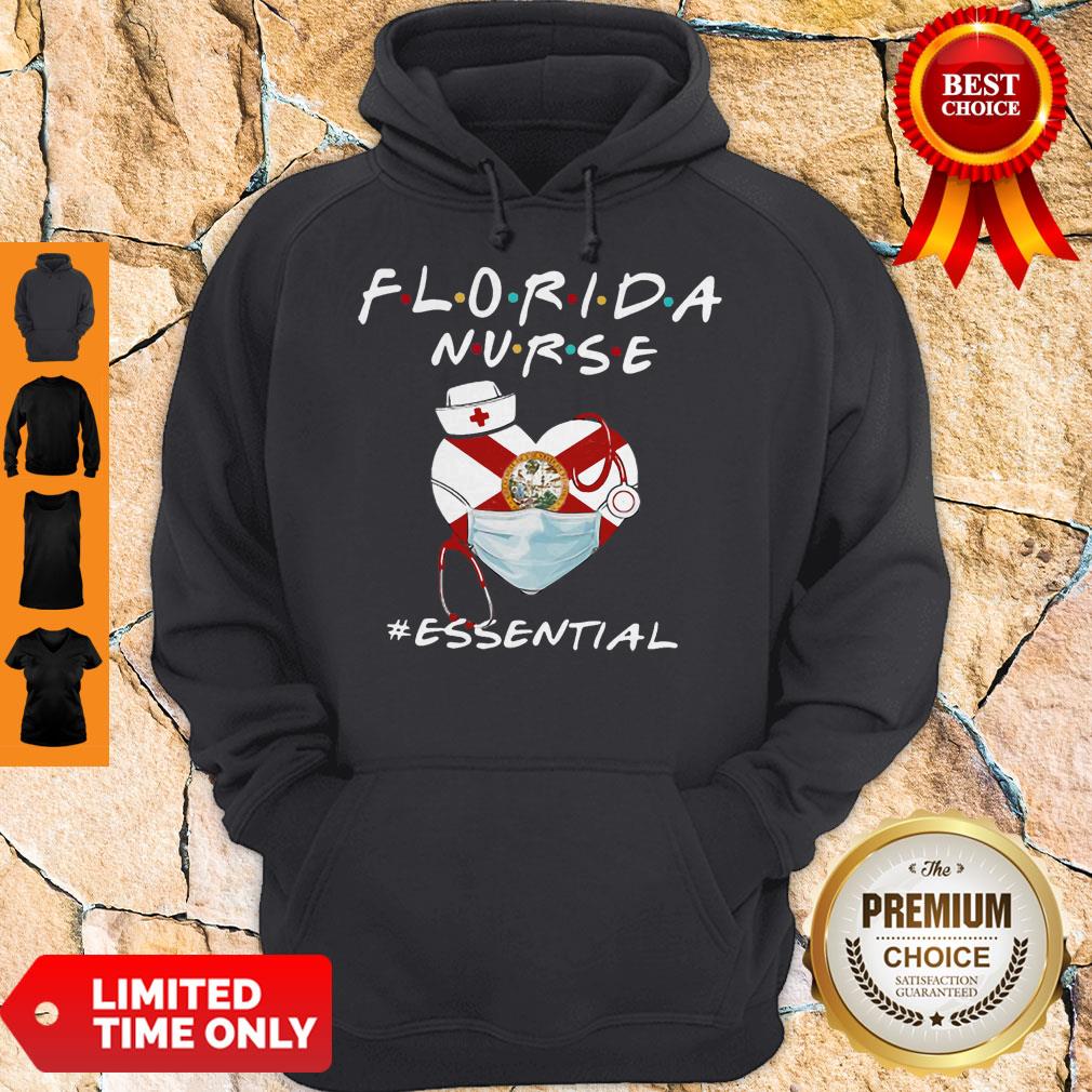 Florida Nurse Heart Stethoscope Florida Flag Essential Shirt