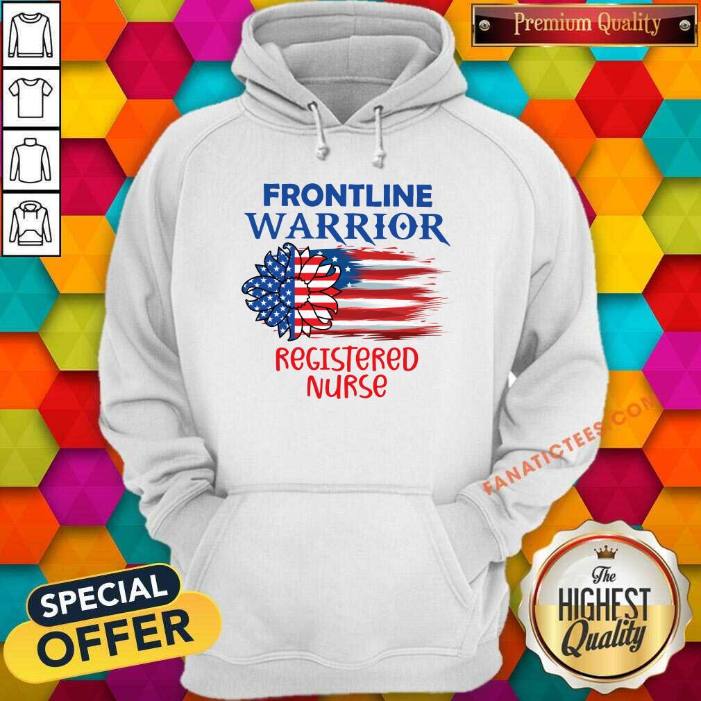 Flower Frontline Warrior Registered Nurse American Flag Shirt