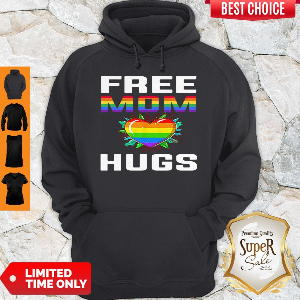 Free Mom Hugs Lgbt Pride Rainbow Heart Shirt