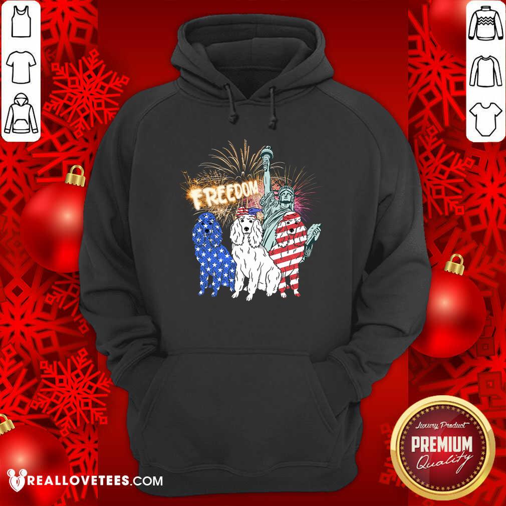 Freedom Dog Statue Of Liberty Usa Flag Shirt