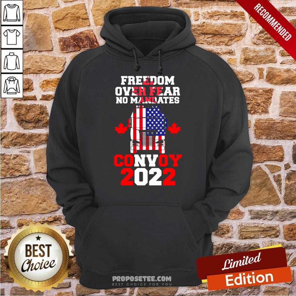 Freedom Over Fear No Mandates Convoy 2022 American Flag Shirt