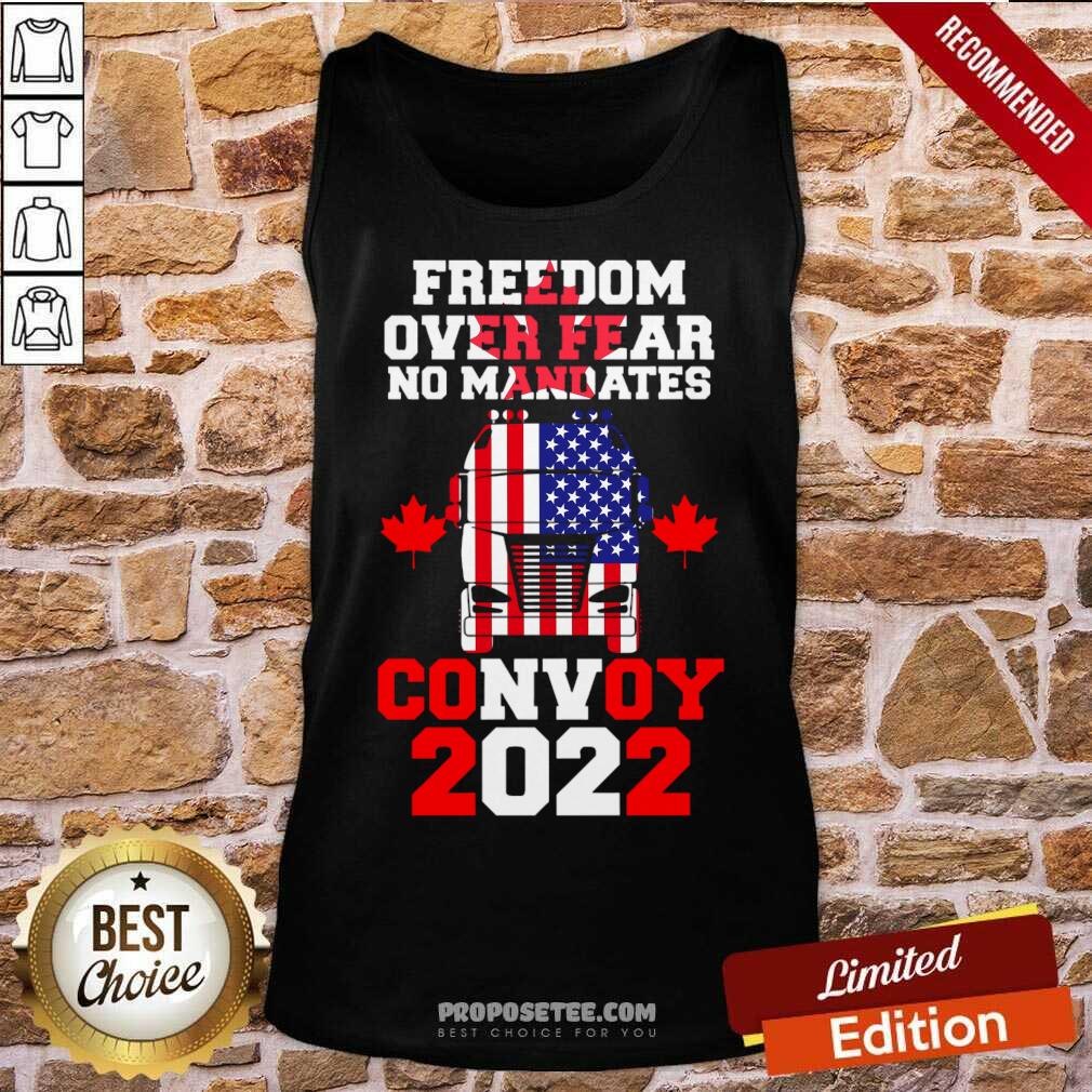Freedom Over Fear No Mandates Convoy 2022 American Flag Shirt