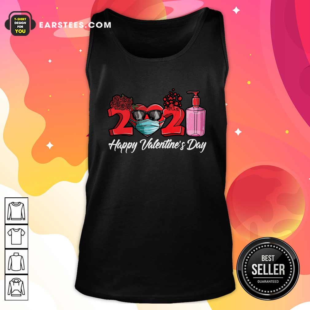 Funny 2021 Face Mask Happy Valentines Day Shirt