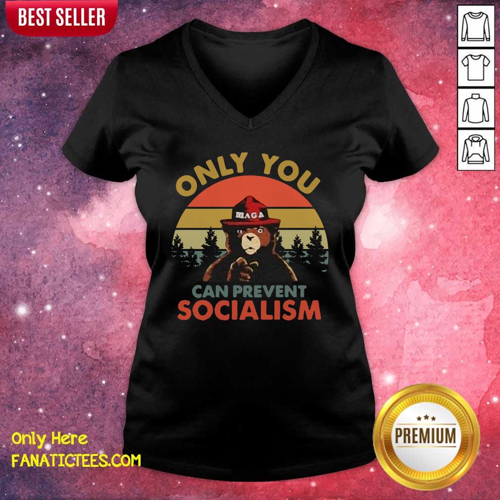 Funny Bear Only You Can Prevent Socialism Vintage Shirt