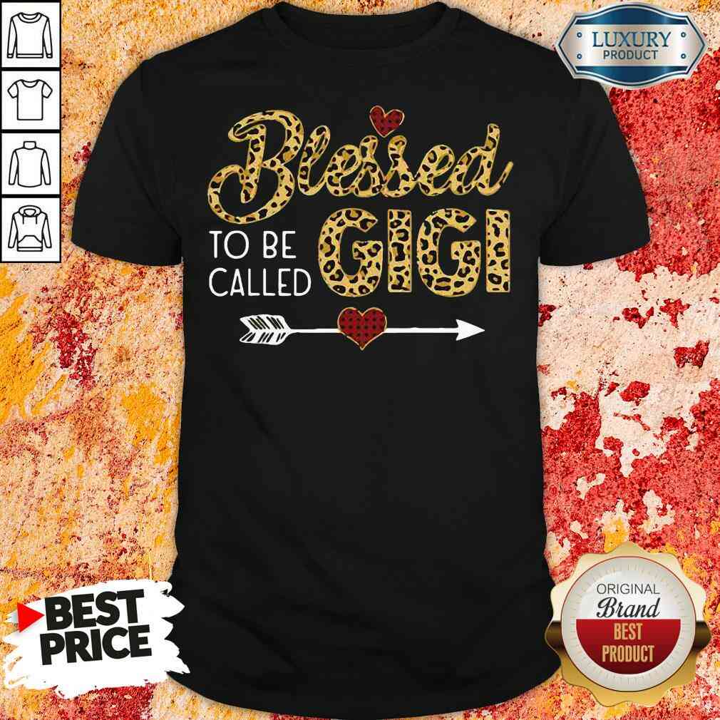Funny Blessed To Be Called Gigi Leopart Red Plaid Buffalo Xmas Shirt
