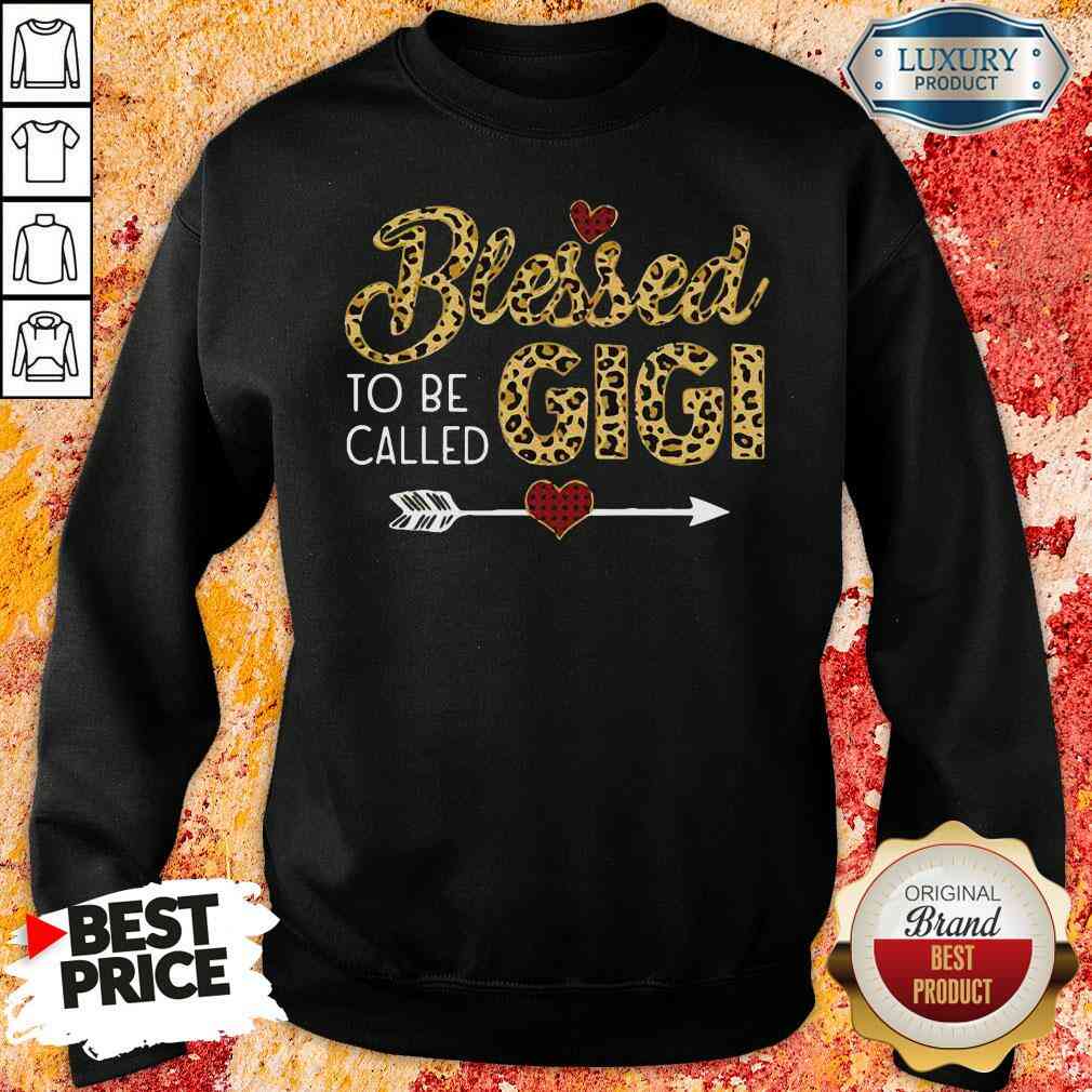 Funny Blessed To Be Called Gigi Leopart Red Plaid Buffalo Xmas Shirt