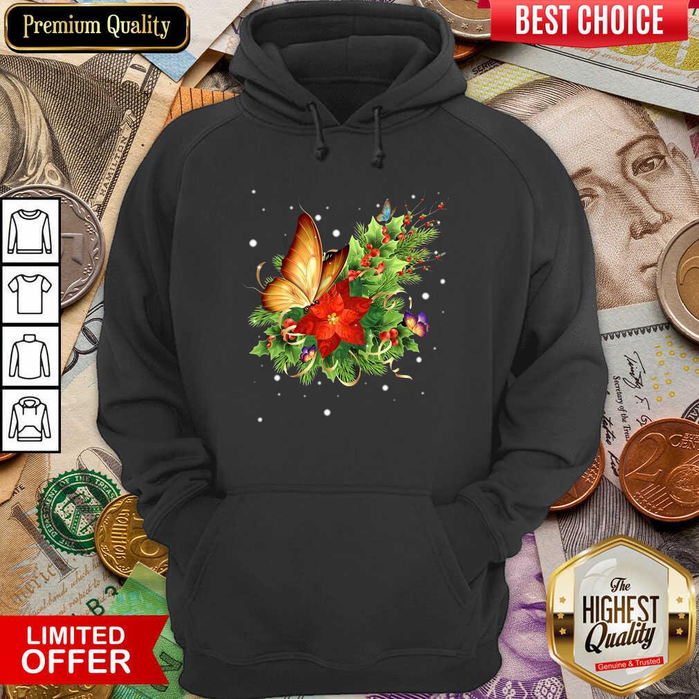 Funny Butterfly Poinsettia Shirt