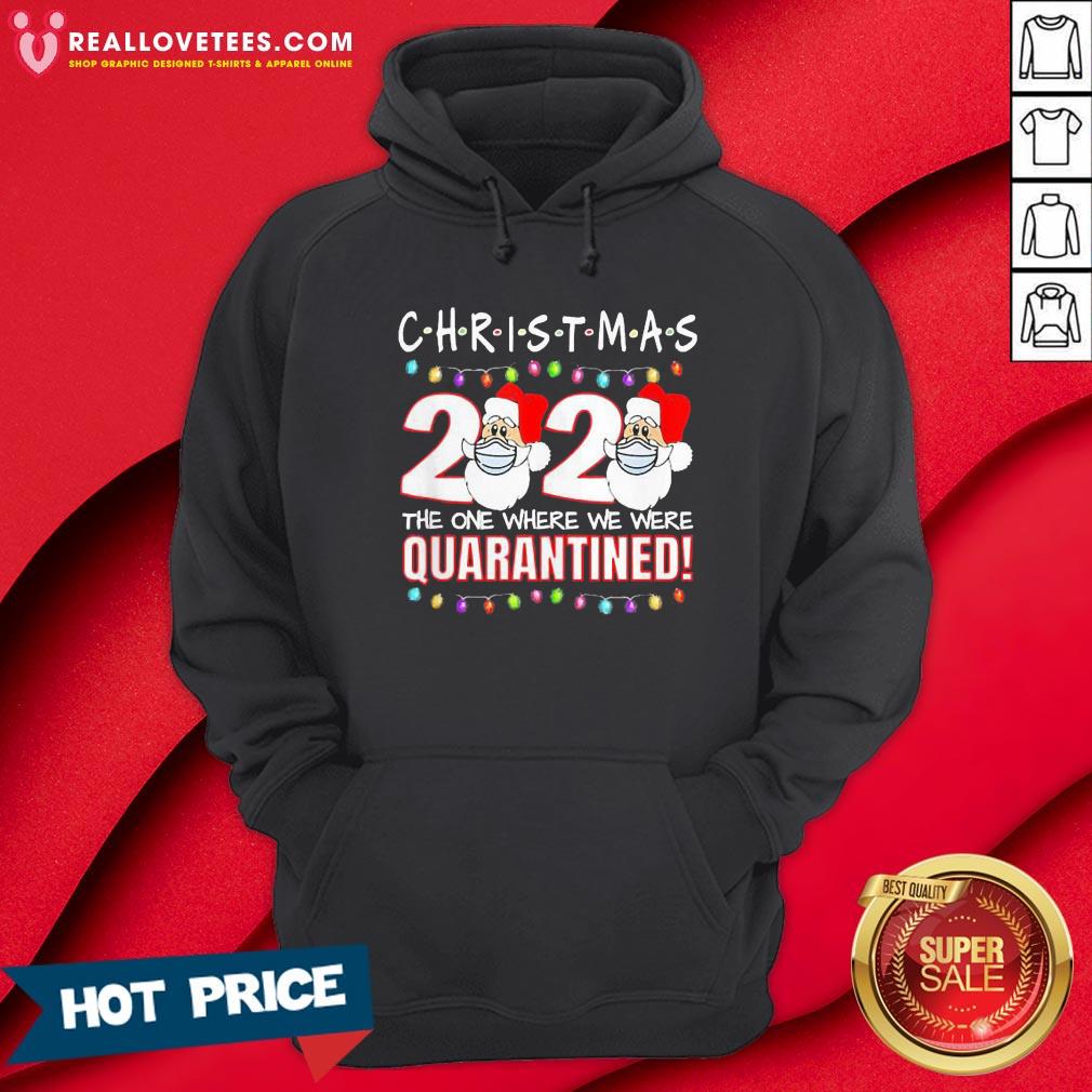 Funny Christmas 2020 Quarantine Santa Face Wearing Mask Shirt