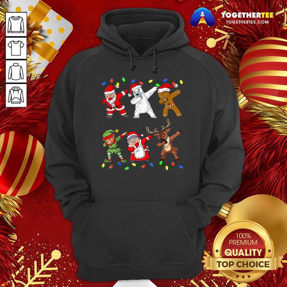 Funny Christmas Dabbing Santa Elf And Friends Boys Kids Dab Xmas T-Shirt
