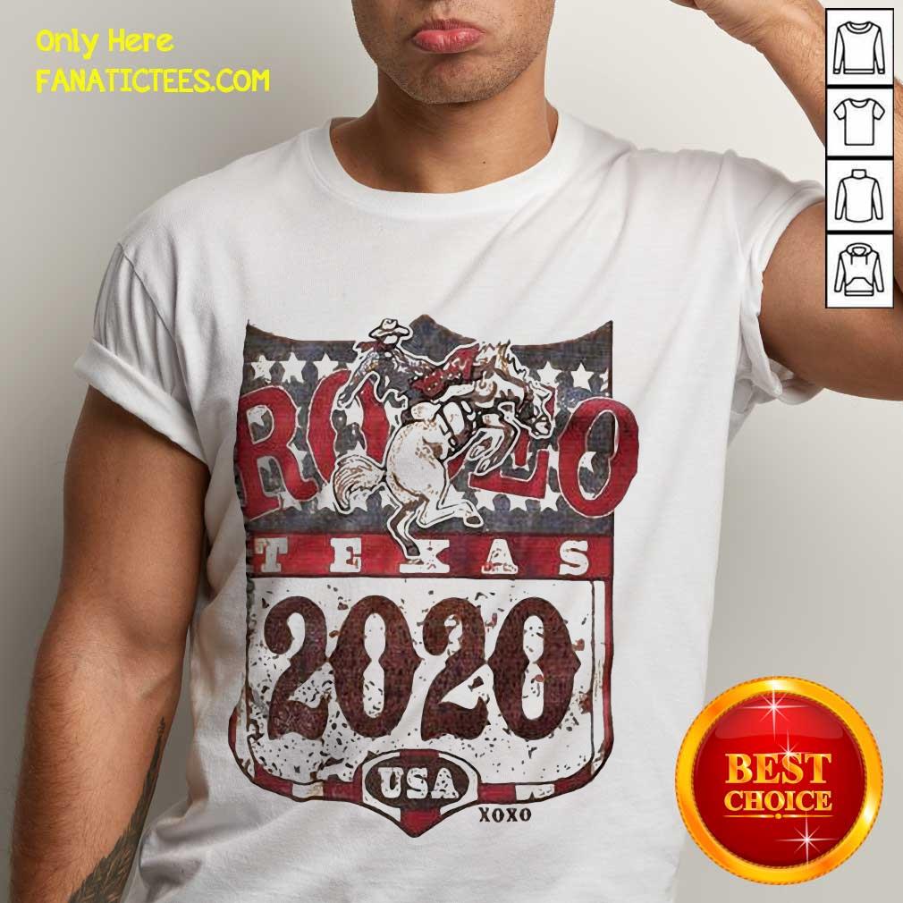 Funny Cowboy Rodeo Texas 2020 Ameican Flag Shirt