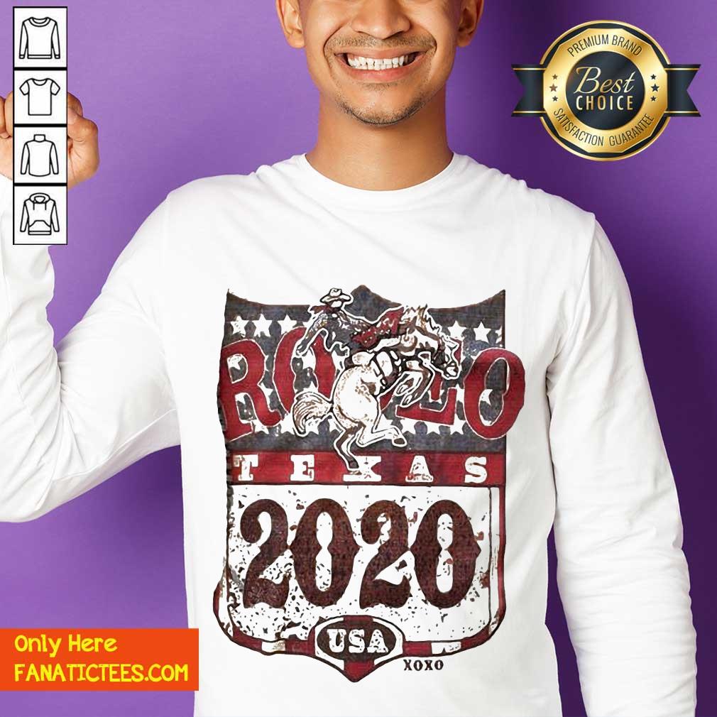 Funny Cowboy Rodeo Texas 2020 Ameican Flag Shirt