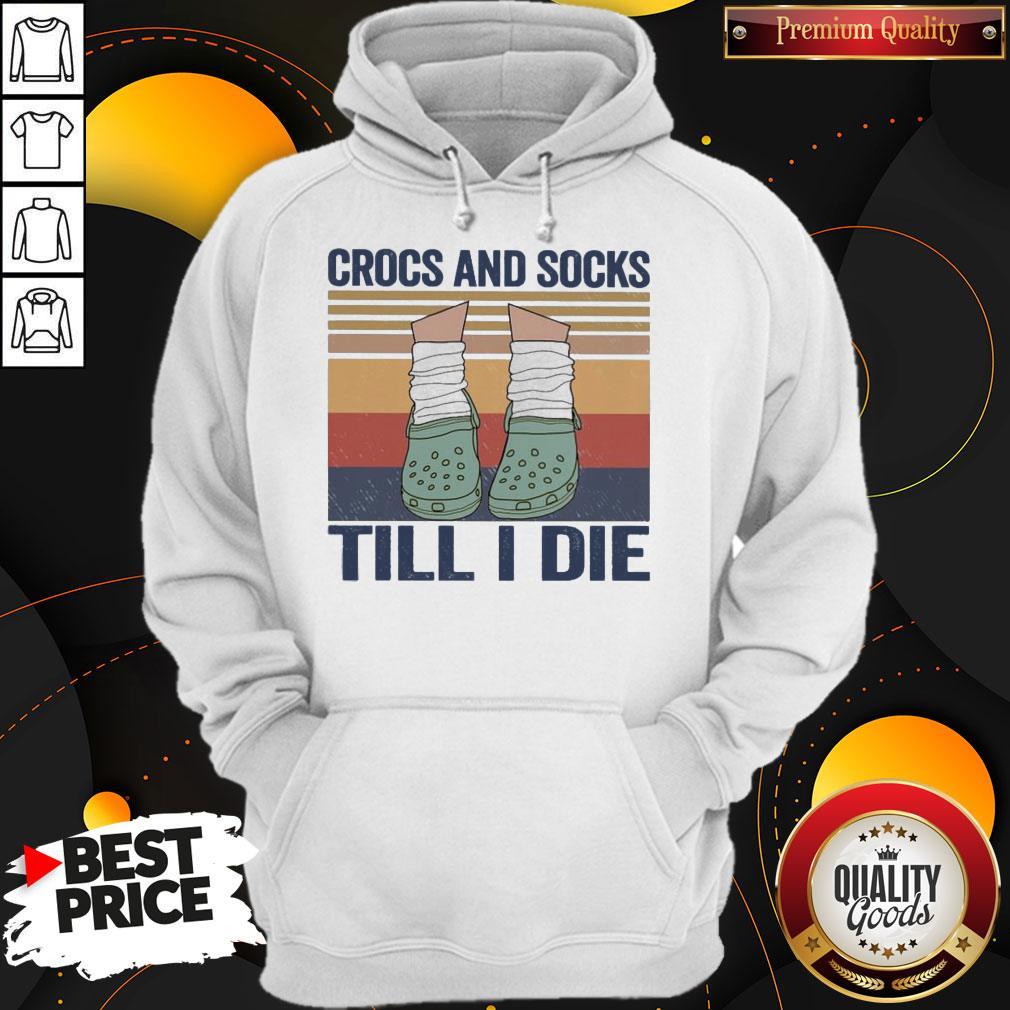 Funny Crocs And Socks Till I Die Vintage Shirt