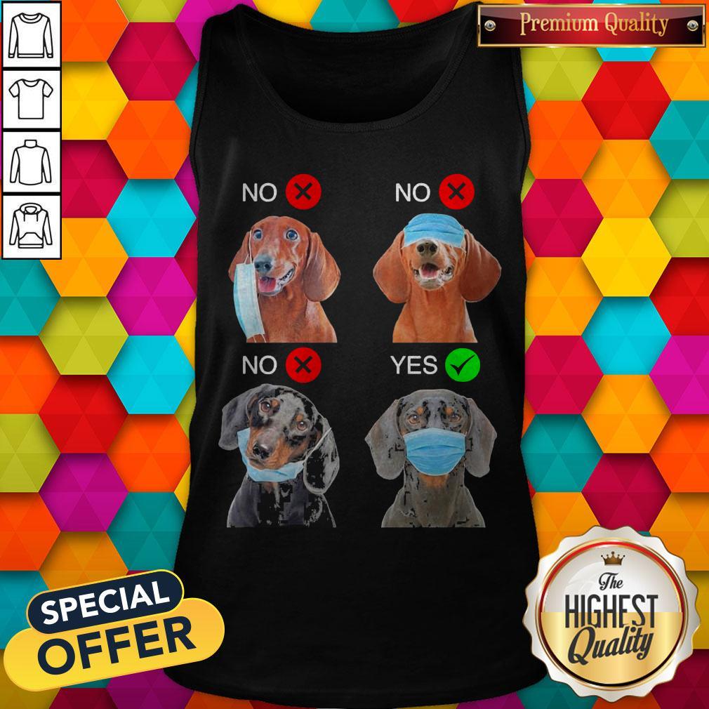 Funny Dachshund The Right Way To Wear A Mask Shirt