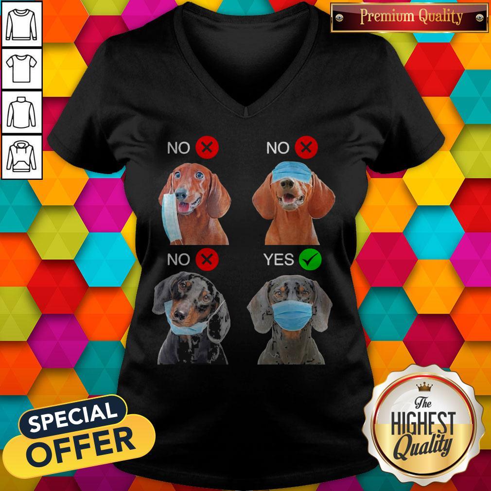 Funny Dachshund The Right Way To Wear A Mask Shirt
