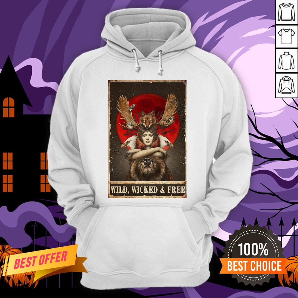 Funny Girl Animals Wild Wicked And Free Shirt