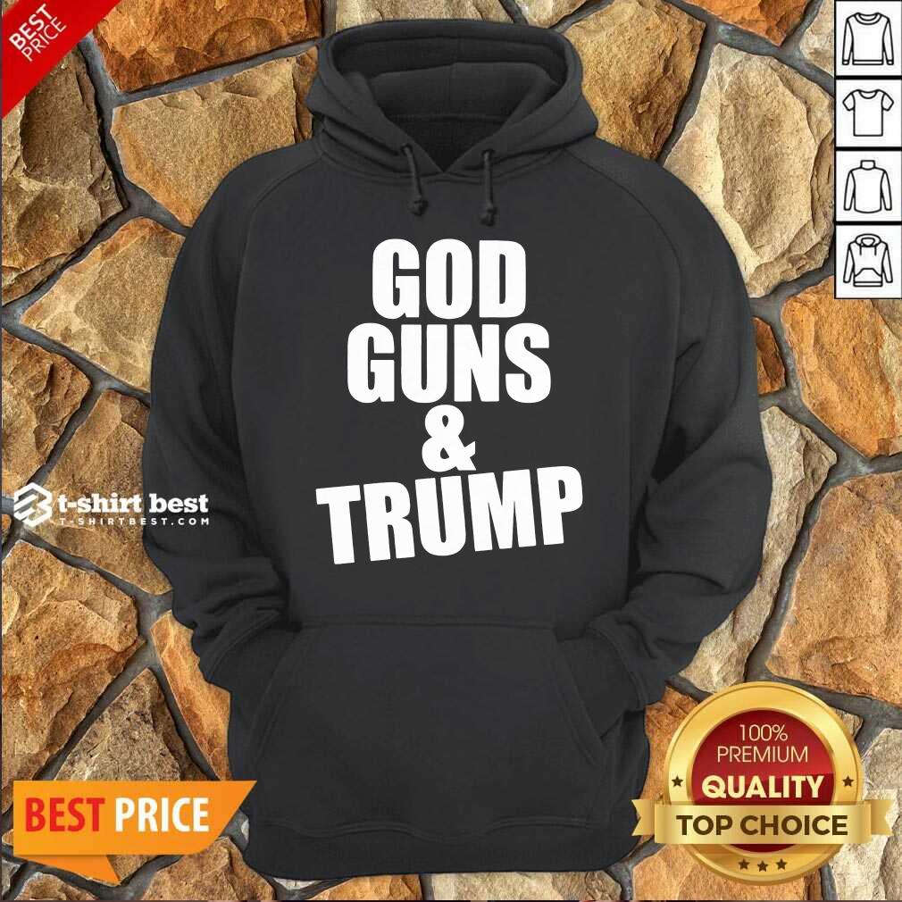 Funny God Guns And Trump American Flag Shirt