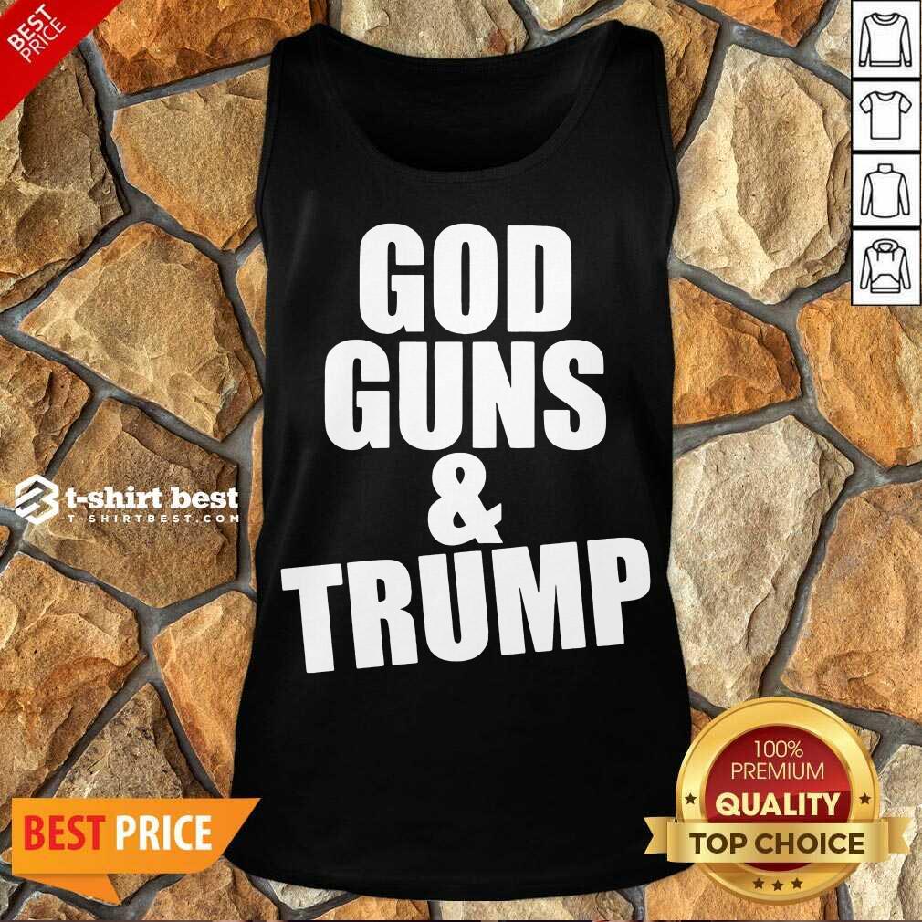 Funny God Guns And Trump American Flag Shirt