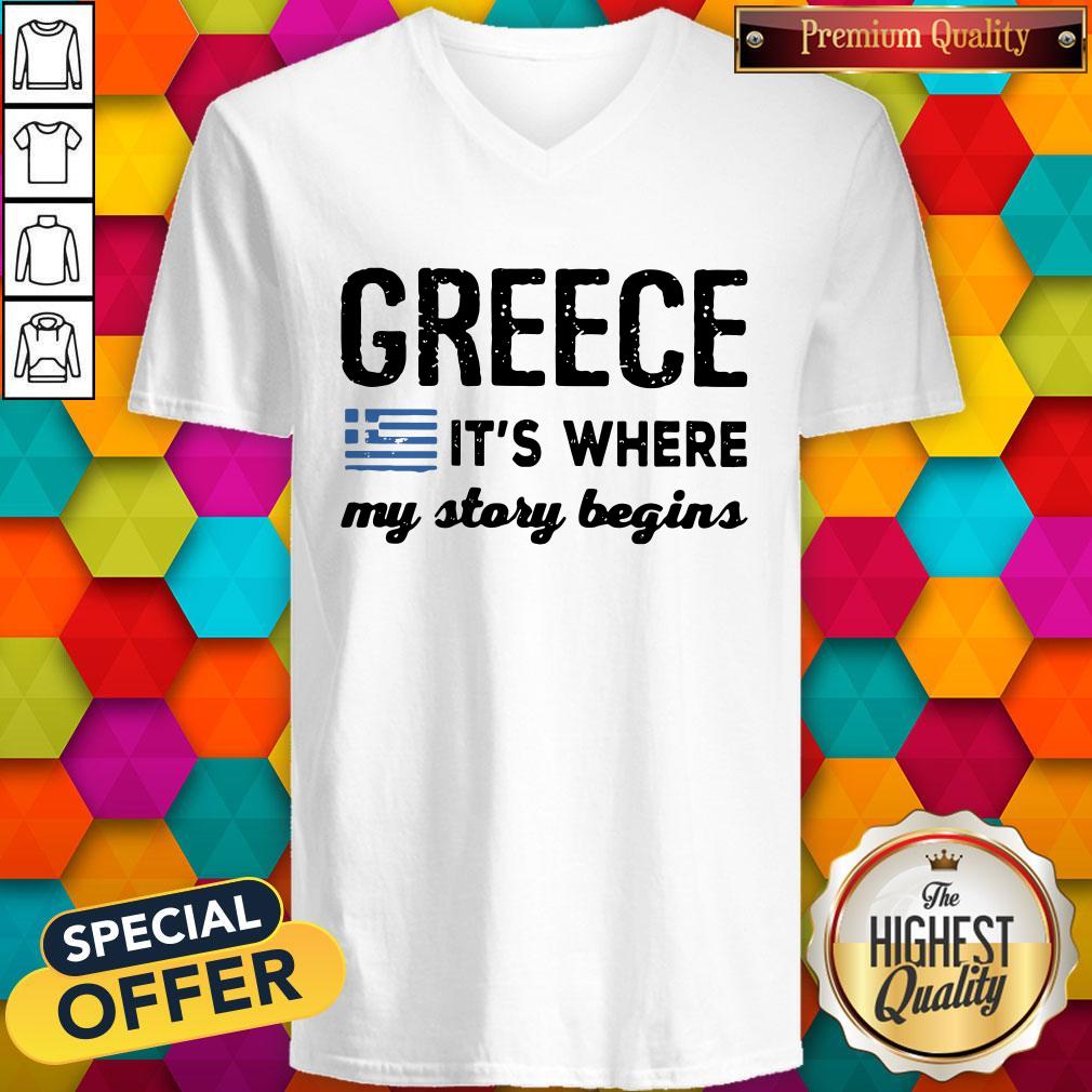 Funny Greece Its Where My Story Begins Shirt
