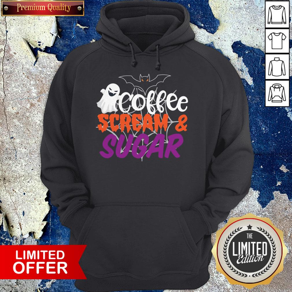 Funny Halloween The Bat Ghost Coffee Scream & Sugar Shirt
